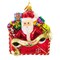 Huras Family 4.5 Inch Season's Greetings From Santa Christmas Tree Ornament , Hand-Painted Keepsake
